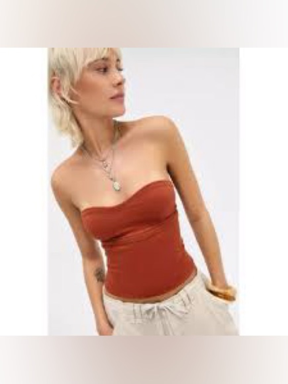 NWOT UO Out From Under Jade Seamless Knit Cutout Tube Top